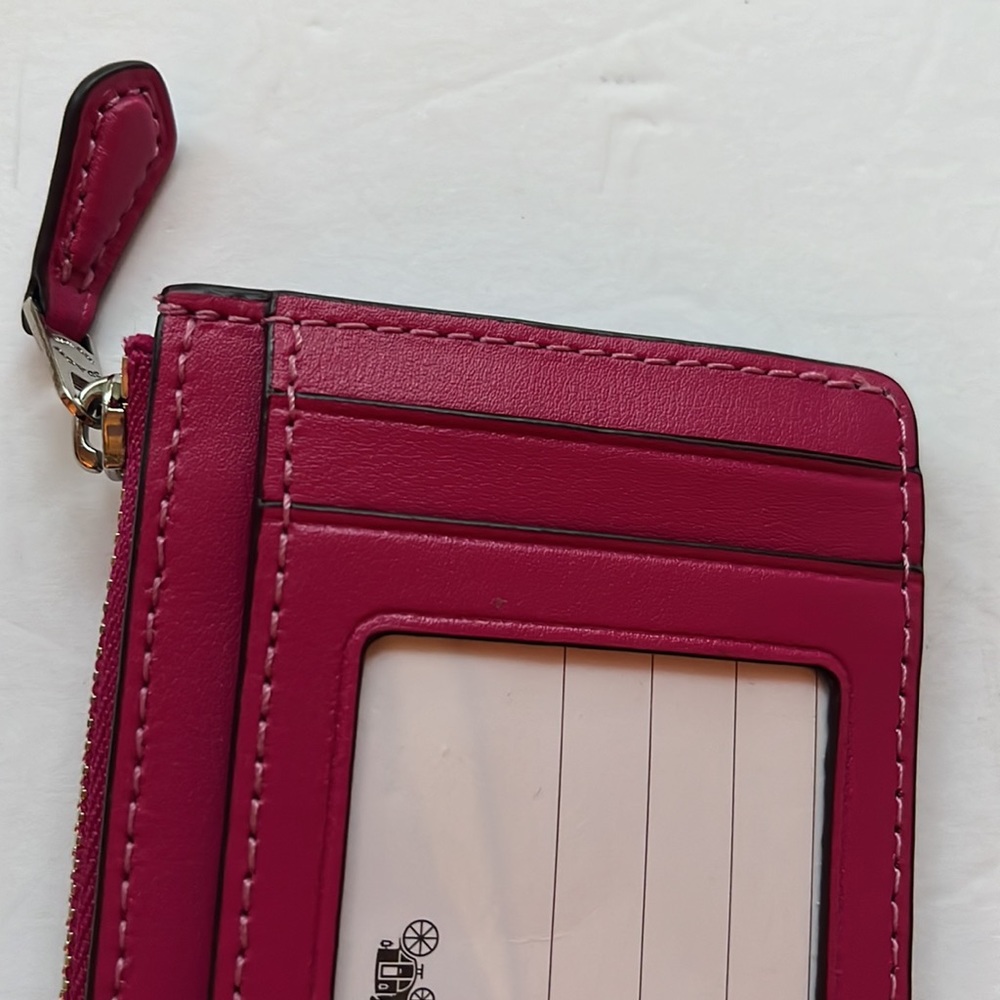 Coach Slim Id Signature Credit Card Wallet Nwot Gem